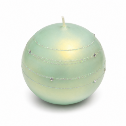Bougie Ronde "ONYX" diamètre 10 cm  VERT