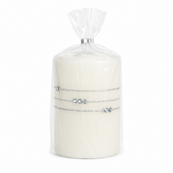 Lot de 2 Bougies  " KOLIA" 10x7 cm Bougies décoratives BLANC