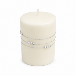 Lot de 2 Bougies  " KOLIA" 10x7 cm Bougies décoratives BLANC
