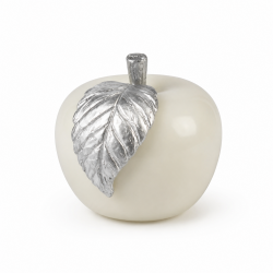 LOT DE 3 Bougies Ronde " POMME" diamètre 10 cm BLANC