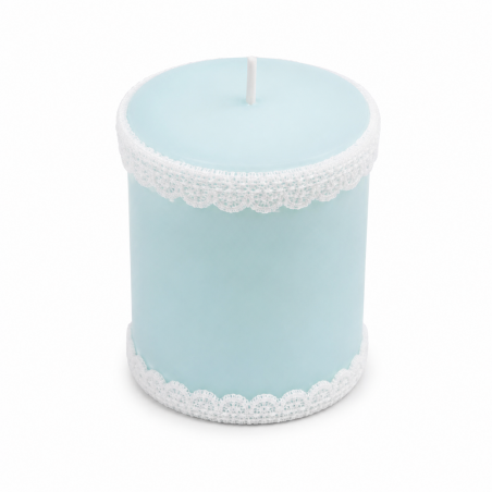 Bougie Cylindrique "GLASS SCENTED CANDLE BABY" 7X10 cm BLEU