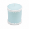 Lot de 4 Bougies  Cylindrique "GLASS SCENTED CANDLE BABY" 7X10 cm BLEU
