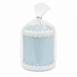 Bougie Cylindrique "GLASS SCENTED CANDLE BABY" 7X10 cm BLEU