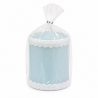 Lot de 4 Bougies  Cylindrique "GLASS SCENTED CANDLE BABY" 7X10 cm BLEU