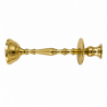 Bougeoir pour 1 bougie dorée h 23cm