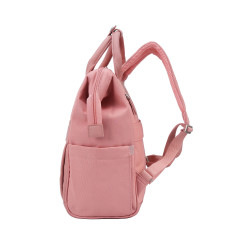 Sac à dos urbain chic, format M (H 35 x L 26 x P 17 cm), mélange de polyester 900D et de synthétique.ROSE