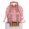 Sac à dos urbain chic, format M (H 35 x L 26 x P 17 cm), mélange de polyester 900D et de synthétique.ROSE