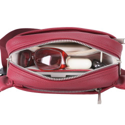 Sac à bandoulière femme Cuir gris N1461 / Sac en cuir véritable LIVRAISON RAPIDE