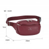 Sac banane porté de travers, 23 cm, polyester 900D avec garniture synthétique.