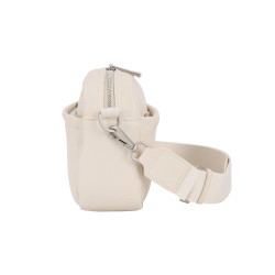 Snowbal Sac Bandoulière Femme en Cuir Grainé, Beige