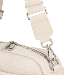 Snowbal Sac Bandoulière Femme en Cuir Grainé, Beige