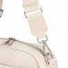 Snowbal Sac Bandoulière Femme en Cuir Grainé, Beige
