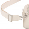 Snowbal Sac Bandoulière Femme en Cuir Grainé, Beige