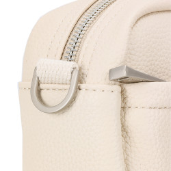Snowbal Sac Bandoulière Femme en Cuir Grainé, Beige