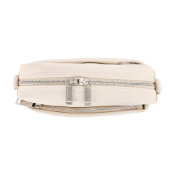 Snowbal Sac Bandoulière Femme en Cuir Grainé, Beige