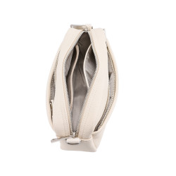 Snowbal Sac Bandoulière Femme en Cuir Grainé, Beige