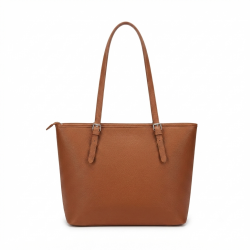 Sac shopping étudiant/lycéen zippé, synthétique PU, format A4.