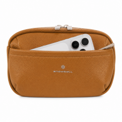 Sac banane porté de travers, 23 cm, polyester 900D avec garniture synthétique.CAMEL