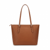Sac shopping étudiant/lycéen zippé, synthétique PU, format A4.