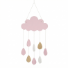 Lot de peluches souris maman et bébé, coffret naissance souvenir rose / tsuspension enfant nuage
