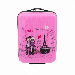 Valise enfant/fille ROSE LOVE PARIS 2031 ABS 50CM