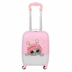 Valise enfant/fille ROSE LOVE PARIS 2031 ABS 50CM