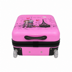 Valise enfant/fille ROSE LOVE PARIS 2031 ABS 50CM