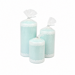 Bougies "CANDLE BABY"Lot 3 PCS Bougies décoratives BLEU