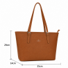 Sac shopping étudiant/lycéen zippé, synthétique PU, format A4.