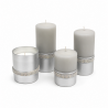 Bougies "LAURA"Lot 4 PCS Bougies décoratives GRIS