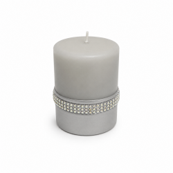 Bougies "LAURA"Lot 4 PCS Bougies décoratives GRIS