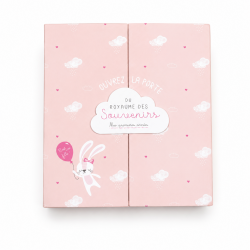 JJA Coffret Naissance Souvenir Porte Nuage Rose