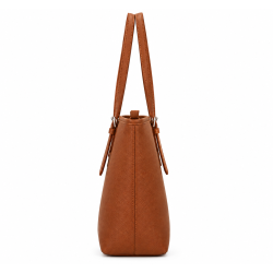 Sac shopping étudiant/lycéen zippé, synthétique PU, format A4.