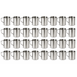 Ensemble de 32 tasses avec anse en métal.
