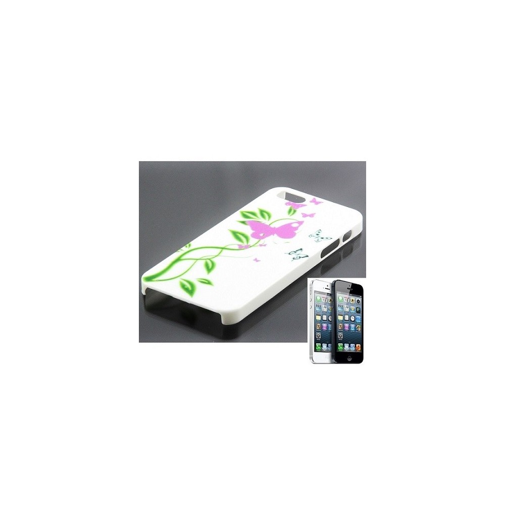 Jolie étui-coque papillon violet pour iPhone 5 Cadeau utile N0342