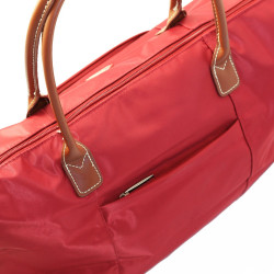 Sac SHOPPING / ETUDIANTE / VOYAGE - Nylon et Cuir SYNT. Très résistant - 50X32 CM