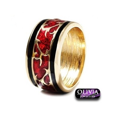 Bague anneau plaqué Or 24 carats - Bijoux fantaisie -459 T56