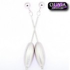 Boucles d'oreilles pendantes Argent 925 Perles - Bijoux - OLIVIA 484