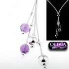 Collier Argent 925 Perles Cristaux - Bijoux argent - 489