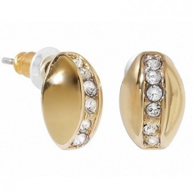 Boucles d'oreilles coccinelle plaqué or 24 carats cristaux Swarovski 595