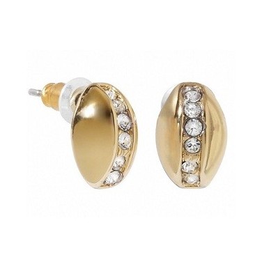 Boucles d'oreilles coccinelle plaqué or 24 carats cristaux Swarovski 595