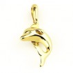 Bijoux Pendentif dolphin plaque or jaune 24 carats n°603