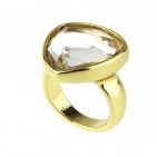 Bague plaque Or 24 carats - Cristal Swarovski - Bijoux Tendance 627 T 59 mm (18.8)