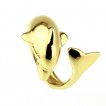 Bague Dolphin plaque Or jaune 24 carats. taille ajustable - Olivia Bijoux