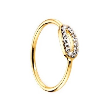 Jolie bague plaqué Or Cristaux Swarovski N990  62 mm (22)