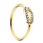 Jolie bague plaqué Or Cristaux Swarovski N990  62 mm (22)