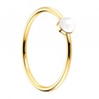 Bague plaque Or jaune Perle blanc Bijou N994 57 mm (17)