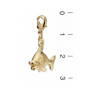 Charm poisson plaqué Or 24 carats Bijoux N996