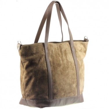 Sac shopping Sac étudiante Cuir velours PARME II N1083 Beige