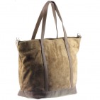 Sac shopping Sac étudiante Cuir velours PARME II N1083 Beige